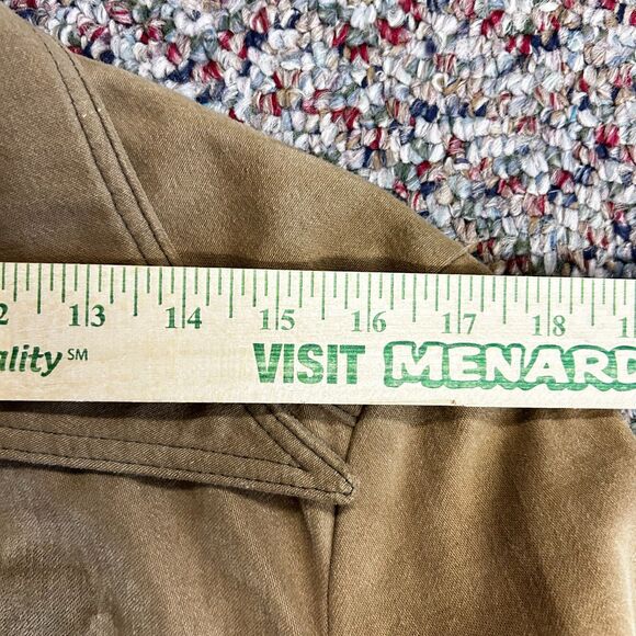 VTG 70s Van Heusen Men's Camel Tan Brushed Twill 2 Piece Leisure Suit Size 38 - Picture 13 of 15